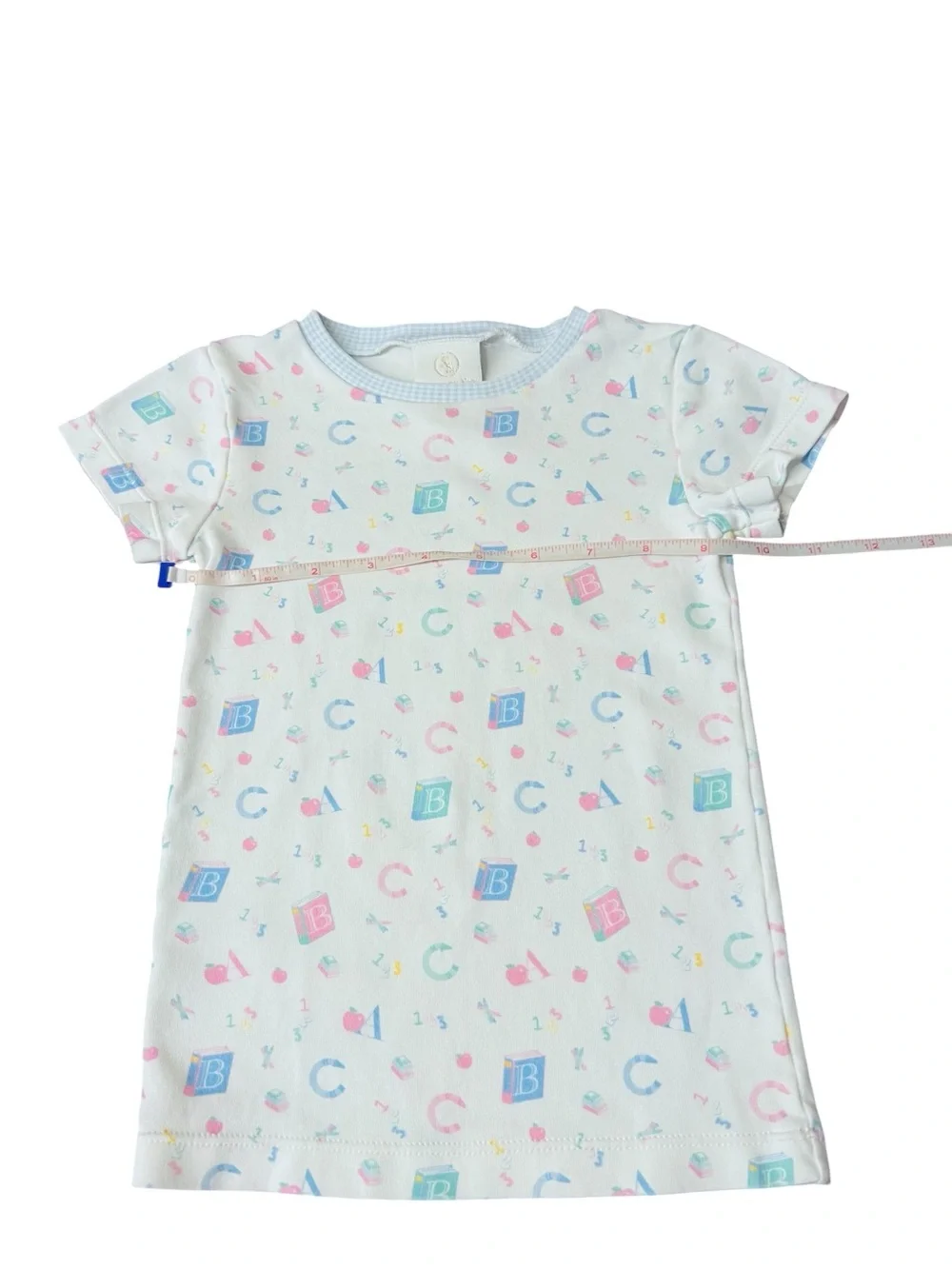 Lullaby Set Kids' Two-Piece Pajama Set with Pastel Alphabet Blocks Size 4T